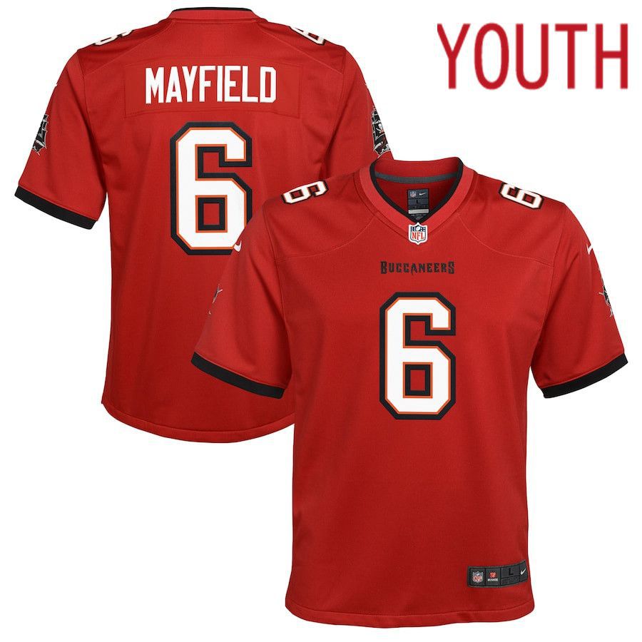Youth Tampa Bay Buccaneers 6 Baker Mayfield Nike Red Game NFL Jersey
